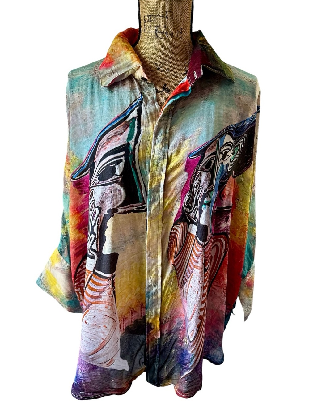Dilemma New York Hand Painted Picasso Inspired Art To Wear Top